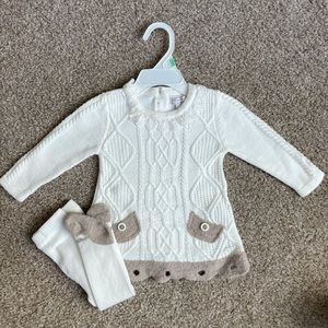 Baby girl dress w tights